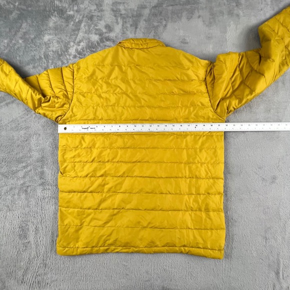 Patagonia Men's Down Sweater Jacket Yellow Fleece Lined Puffer Coat Size S Ski - Picture 16 of 16